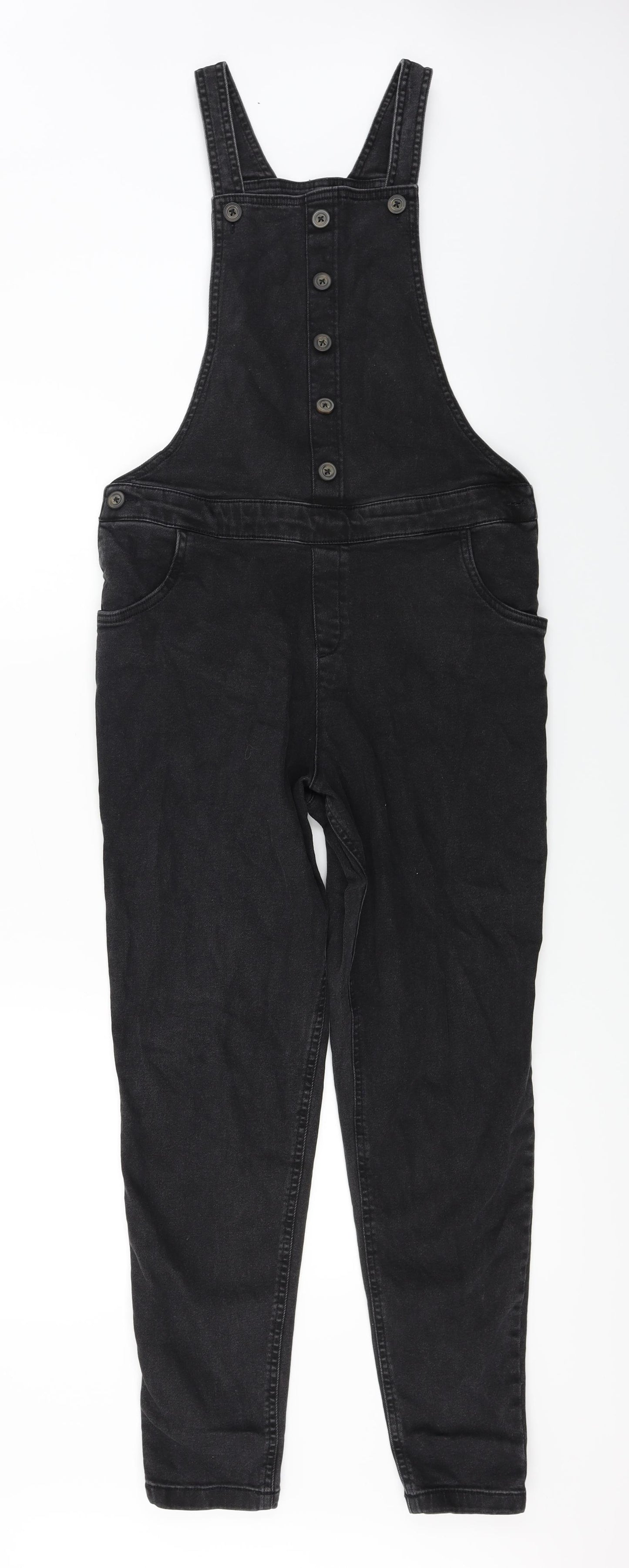 F&F  Girls Black   Dungaree One-Piece Size 13-14 Years