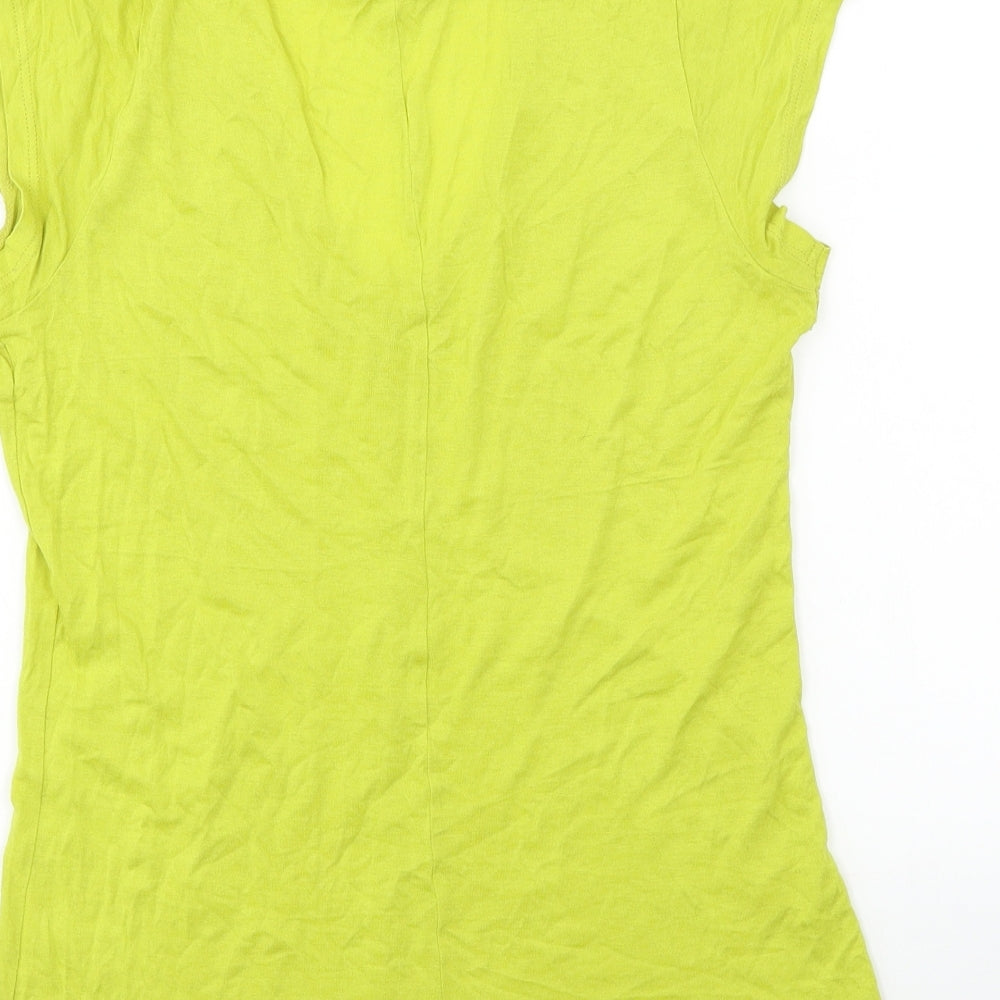 Miss Selfridge  Womens Yellow   Basic T-Shirt Size 10