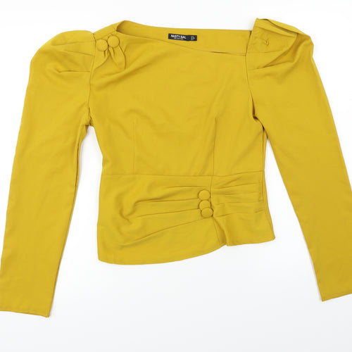 Nasty Gal  Womens Yellow   Basic Blouse Size 8