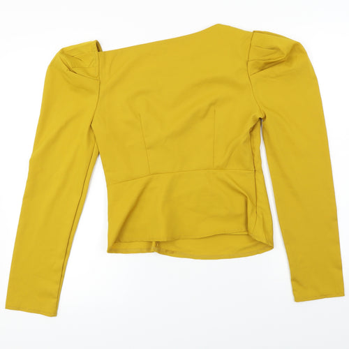 Nasty Gal  Womens Yellow   Basic Blouse Size 8