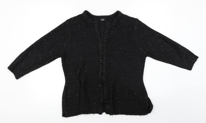 F&F  Womens Black   Full Zip Jumper Size 18