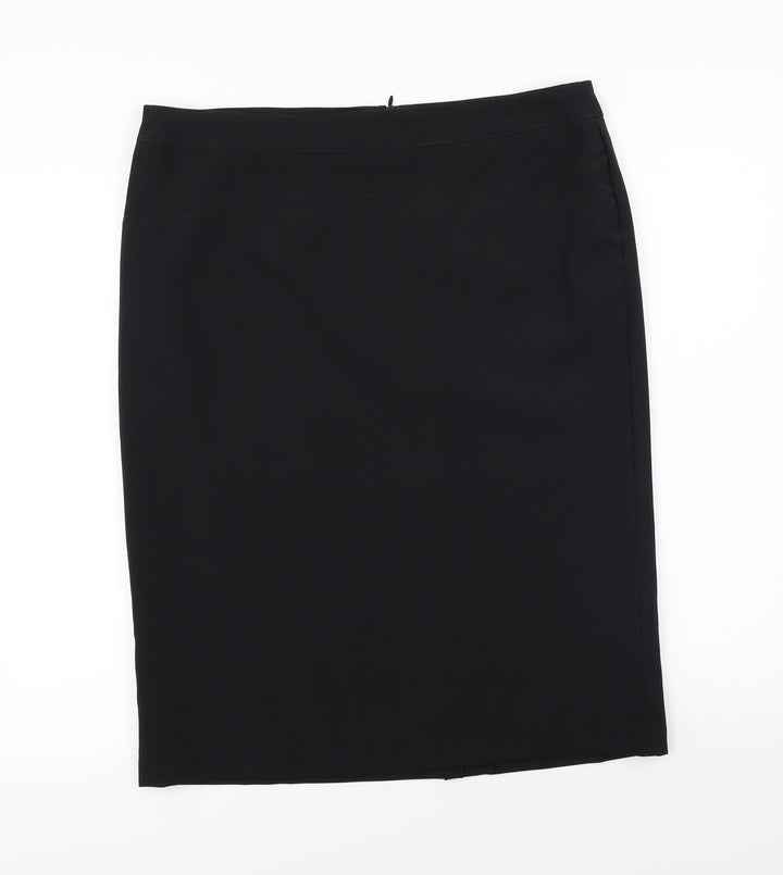 George Womens Black A-Line Skirt Size 34 in