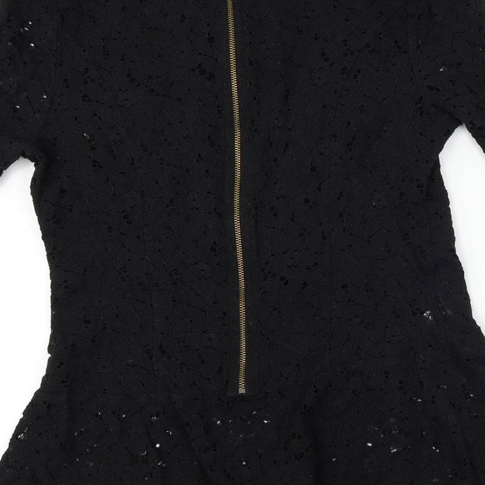 Papaya  Womens Black   Basic T-Shirt Size 12