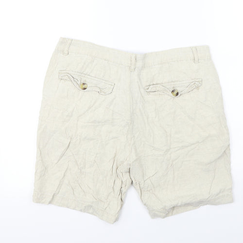 M&Co Mens Beige   Chino Shorts Size 36 in
