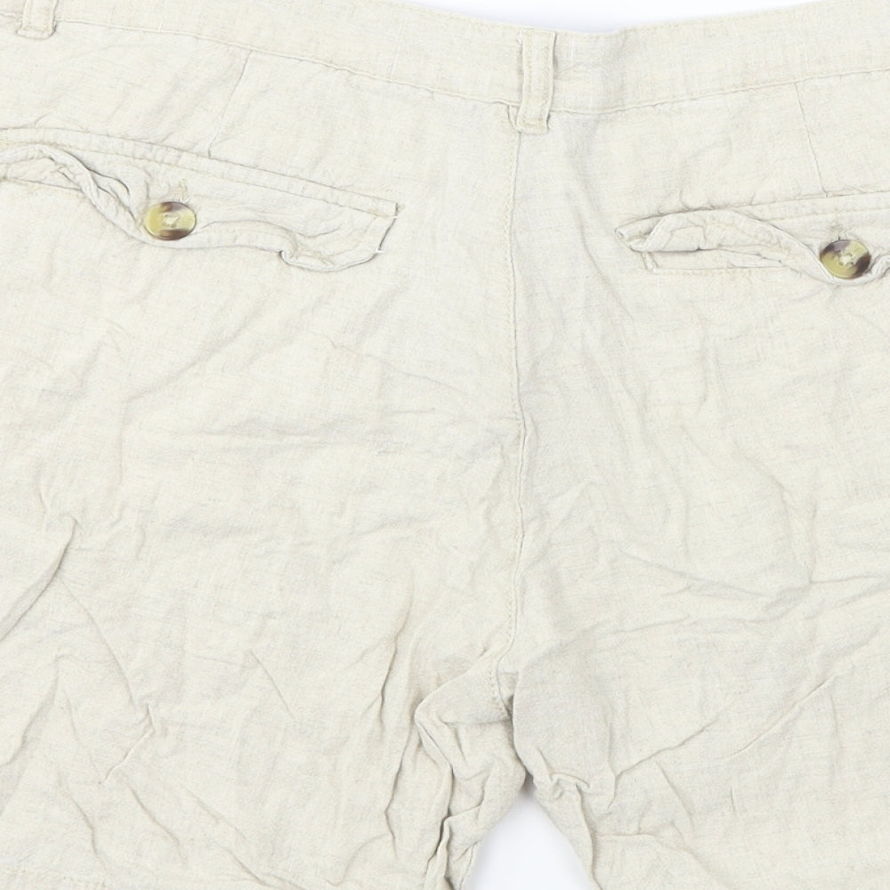 M&Co Mens Beige   Chino Shorts Size 36 in