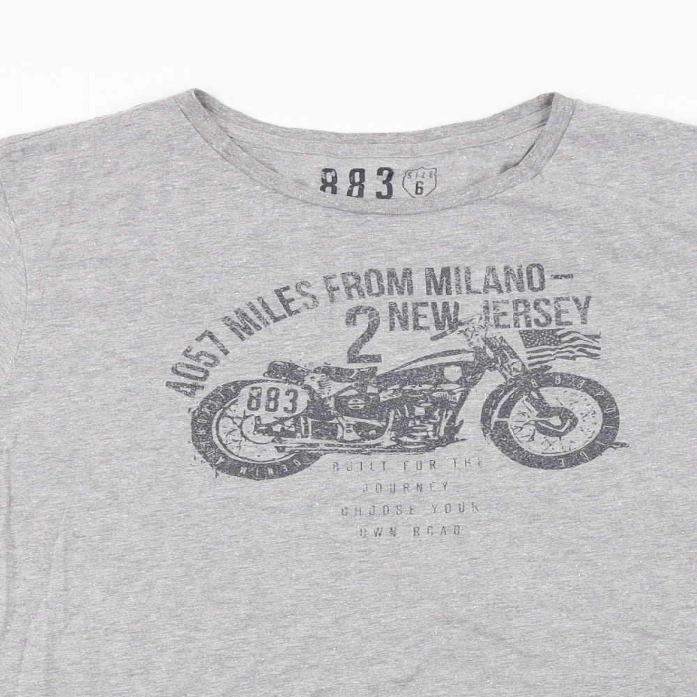 Police  Mens Grey    T-Shirt Size XL
