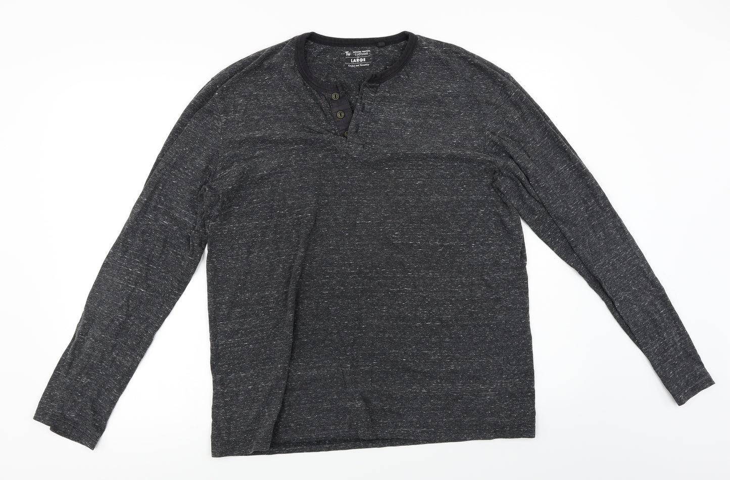 TU Mens Black    T-Shirt Size L