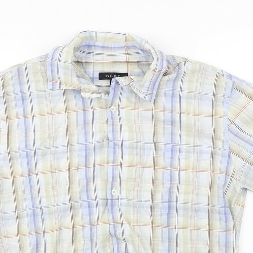 NEXT  Mens Grey Check   Button-Up Size L