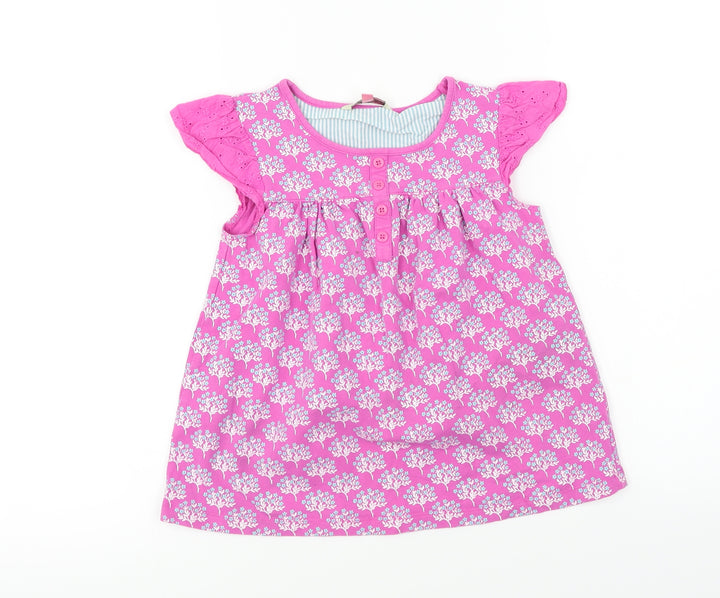 John Lewis Girls Pink Floral Basic Blouse Size 6 Years