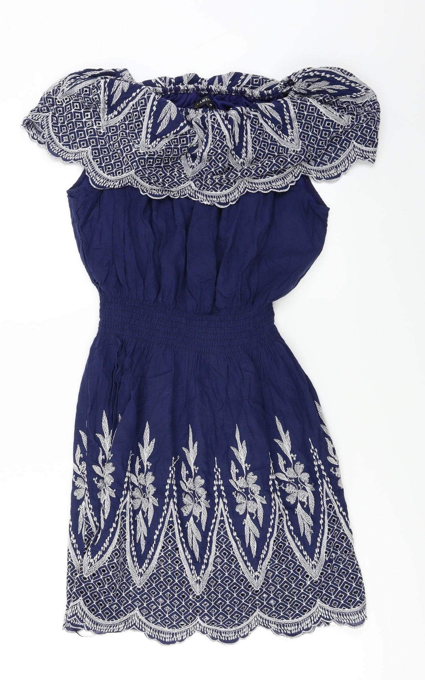 cameo rose  Womens Blue Floral  A-Line  Size M