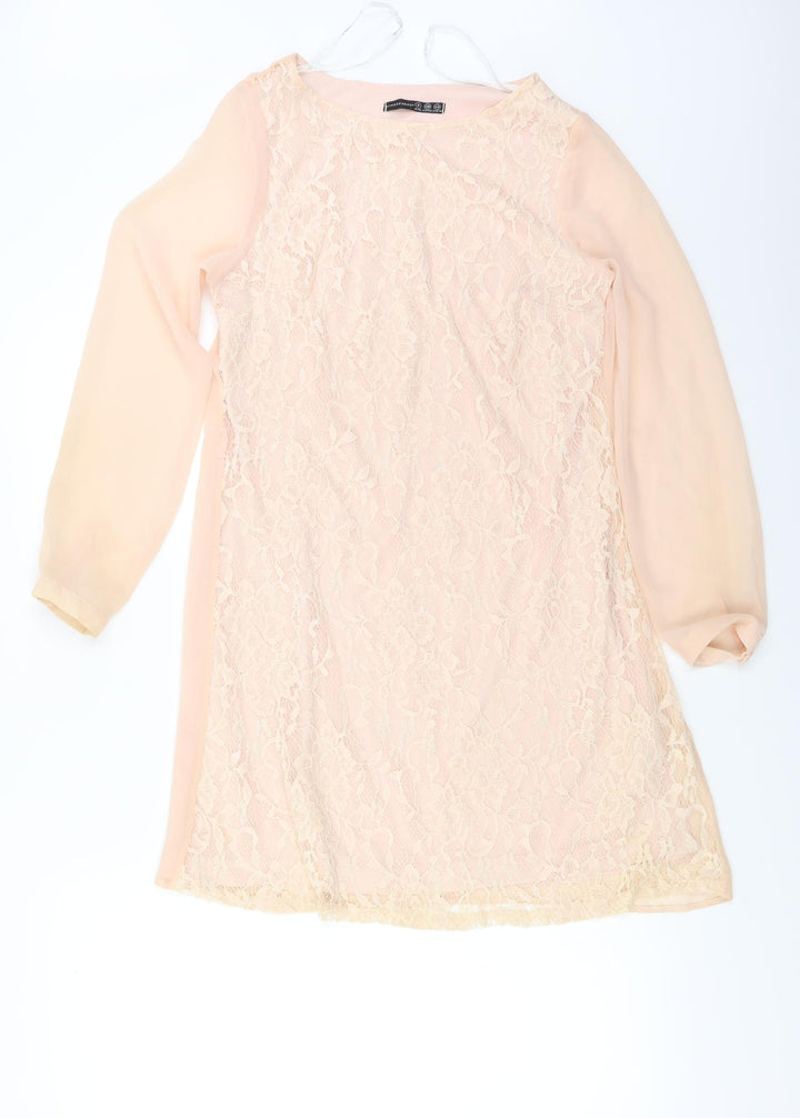 Atmosphere Womens Pink Floral Basic Blouse Size 8