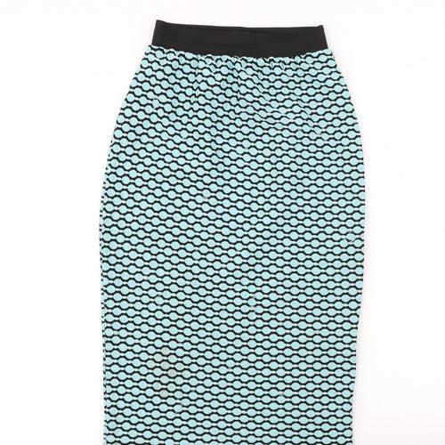 New Look  Womens Blue Polka Dot  Bandage Skirt Size 8
