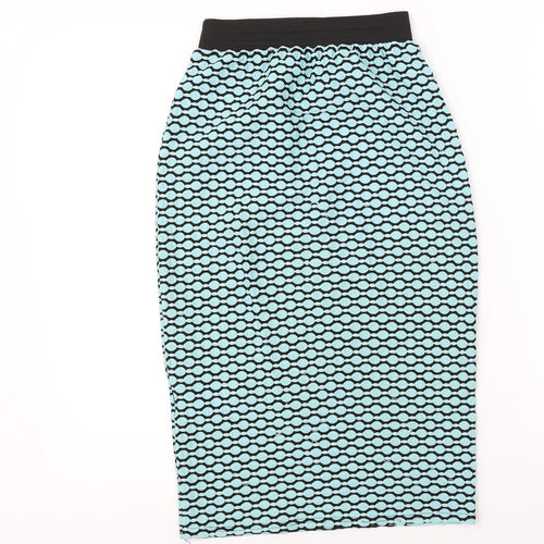New Look  Womens Blue Polka Dot  Bandage Skirt Size 8