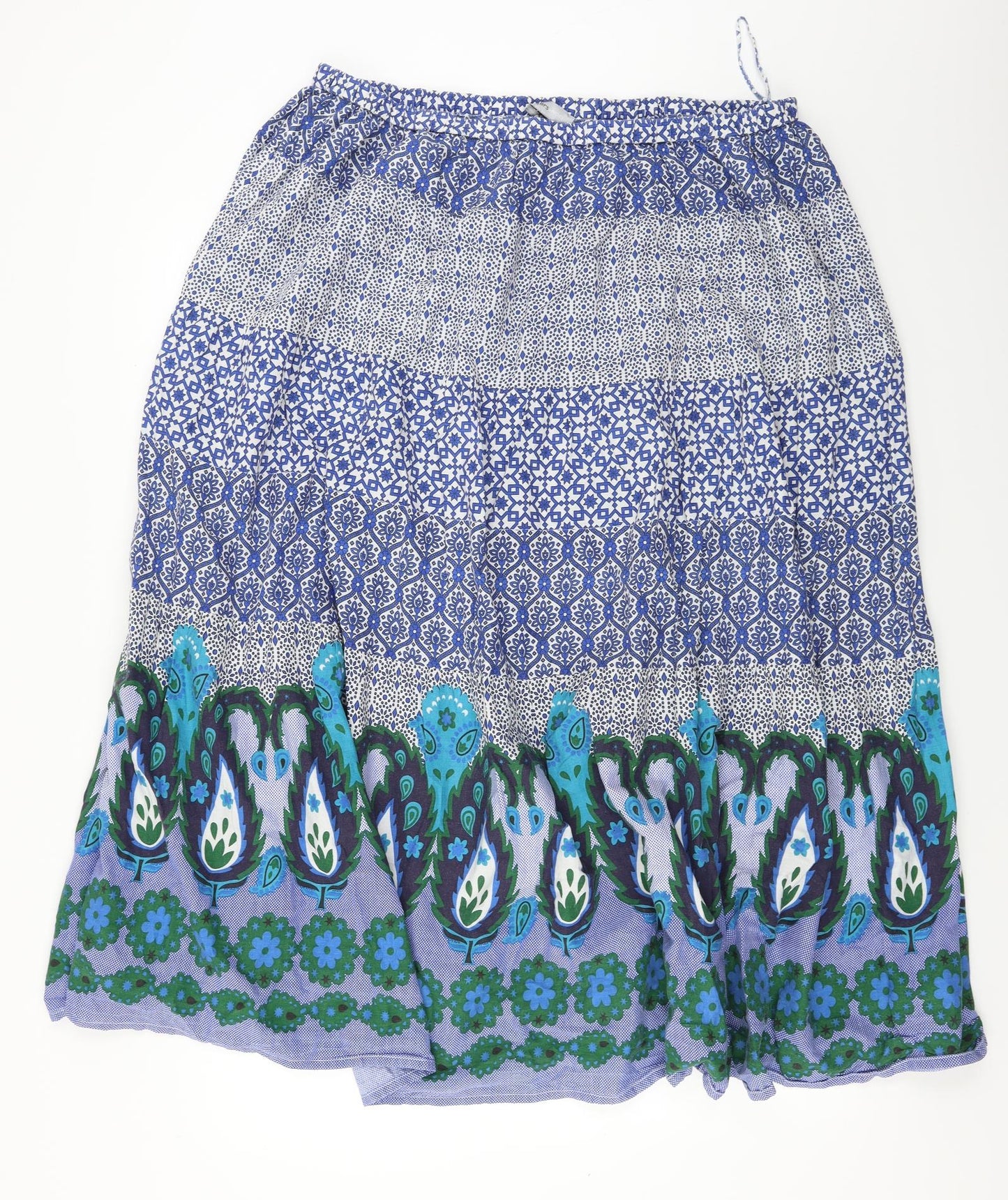 Rogers+Rogers  Womens Blue Floral  A-Line Skirt Size 34 in