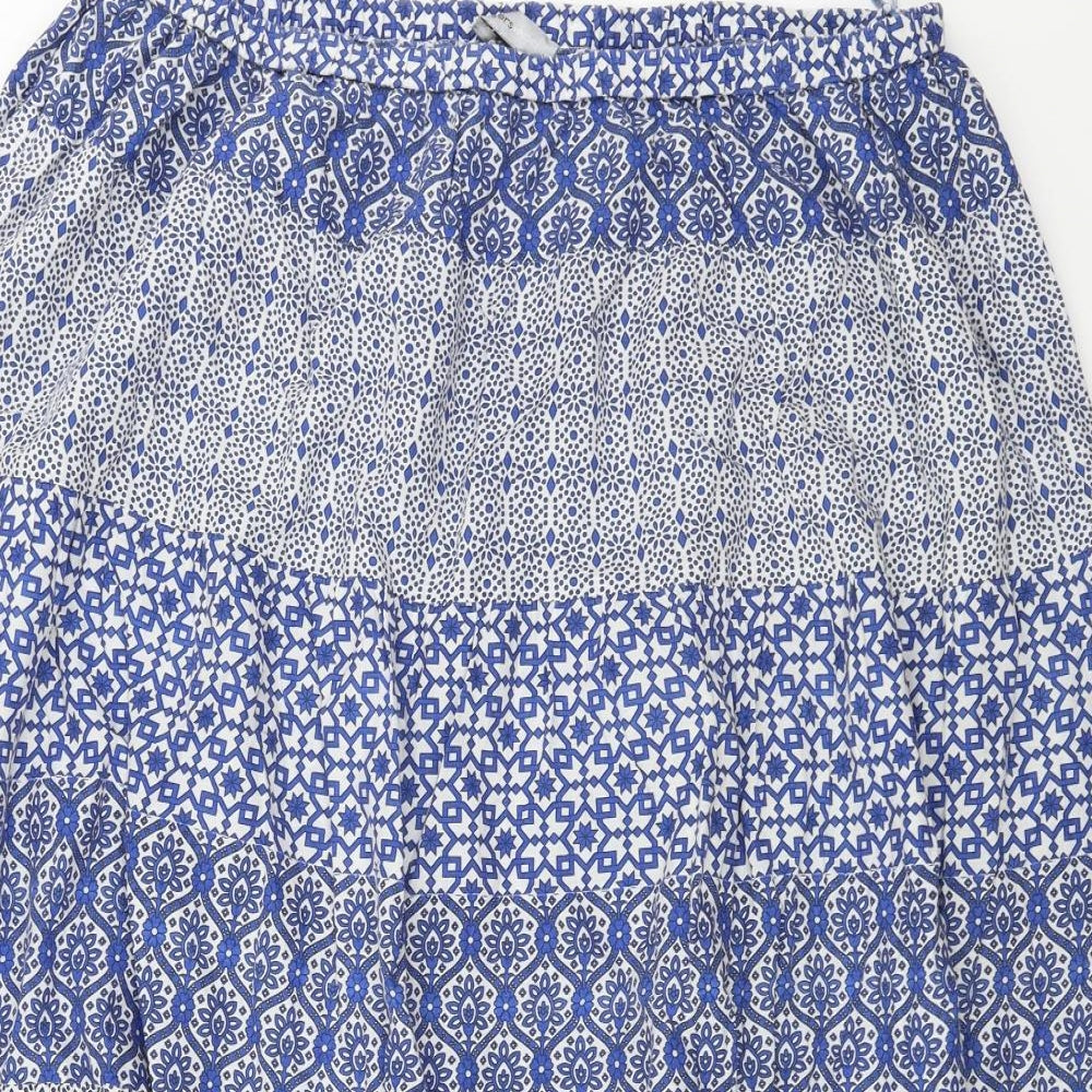 Rogers+Rogers  Womens Blue Floral  A-Line Skirt Size 34 in