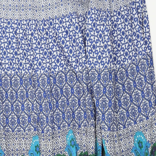 Rogers+Rogers  Womens Blue Floral  A-Line Skirt Size 34 in