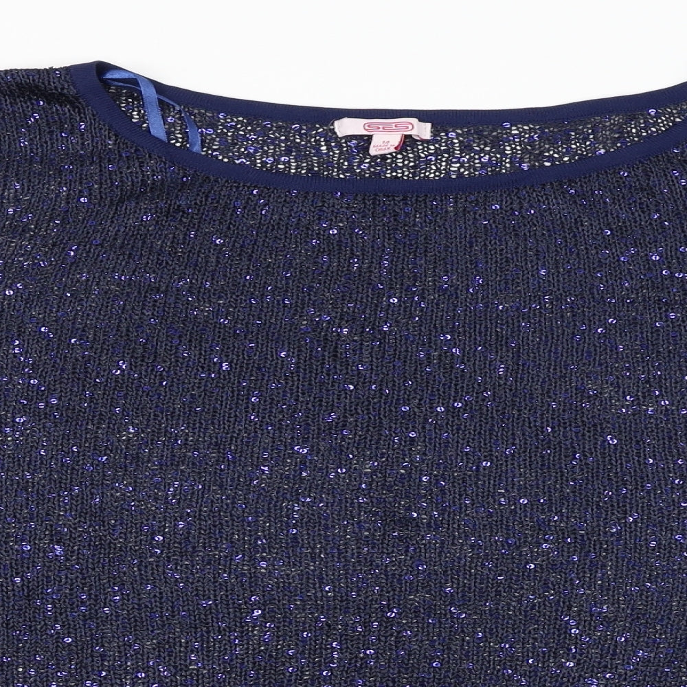 grace fashion Womens Blue   Pullover Jumper Size 14