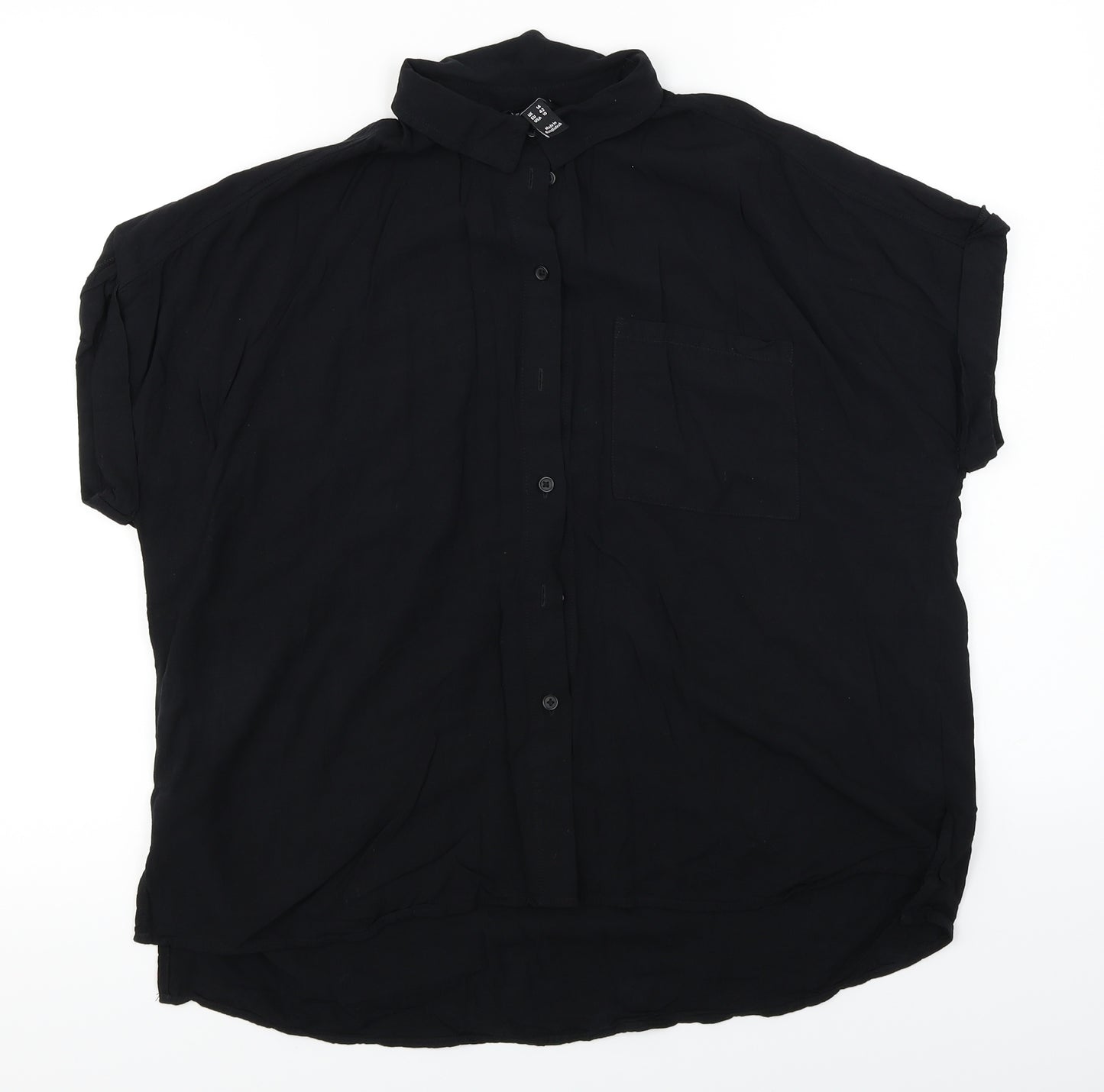 New Look  Womens Black   Basic Button-Up Size 14