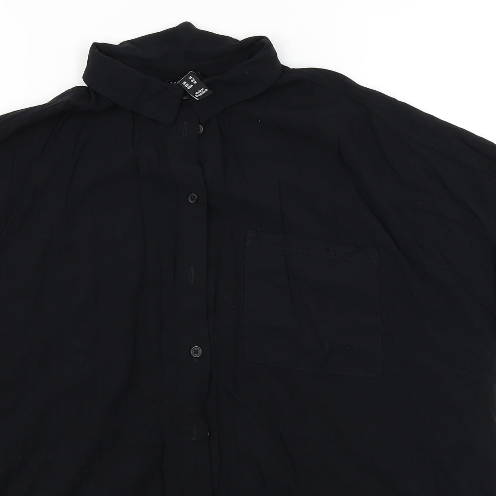 New Look  Womens Black   Basic Button-Up Size 14