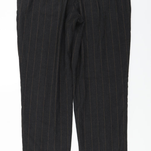 Papaya  Womens Brown Striped  Trousers  Size 14 L27 in
