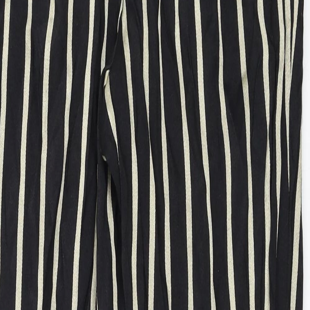 H&M  Womens Black Striped  Trousers  Size 24 in L24 in