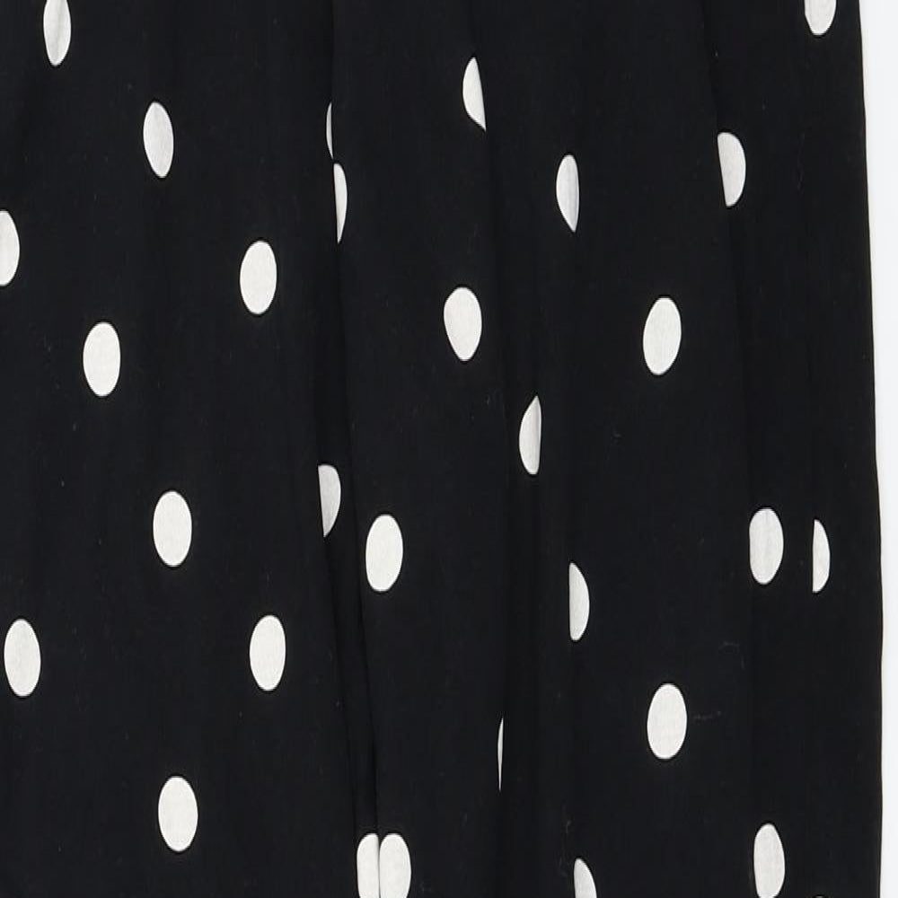 F&F  Womens Black Polka Dot  Trousers  Size 14 L24 in