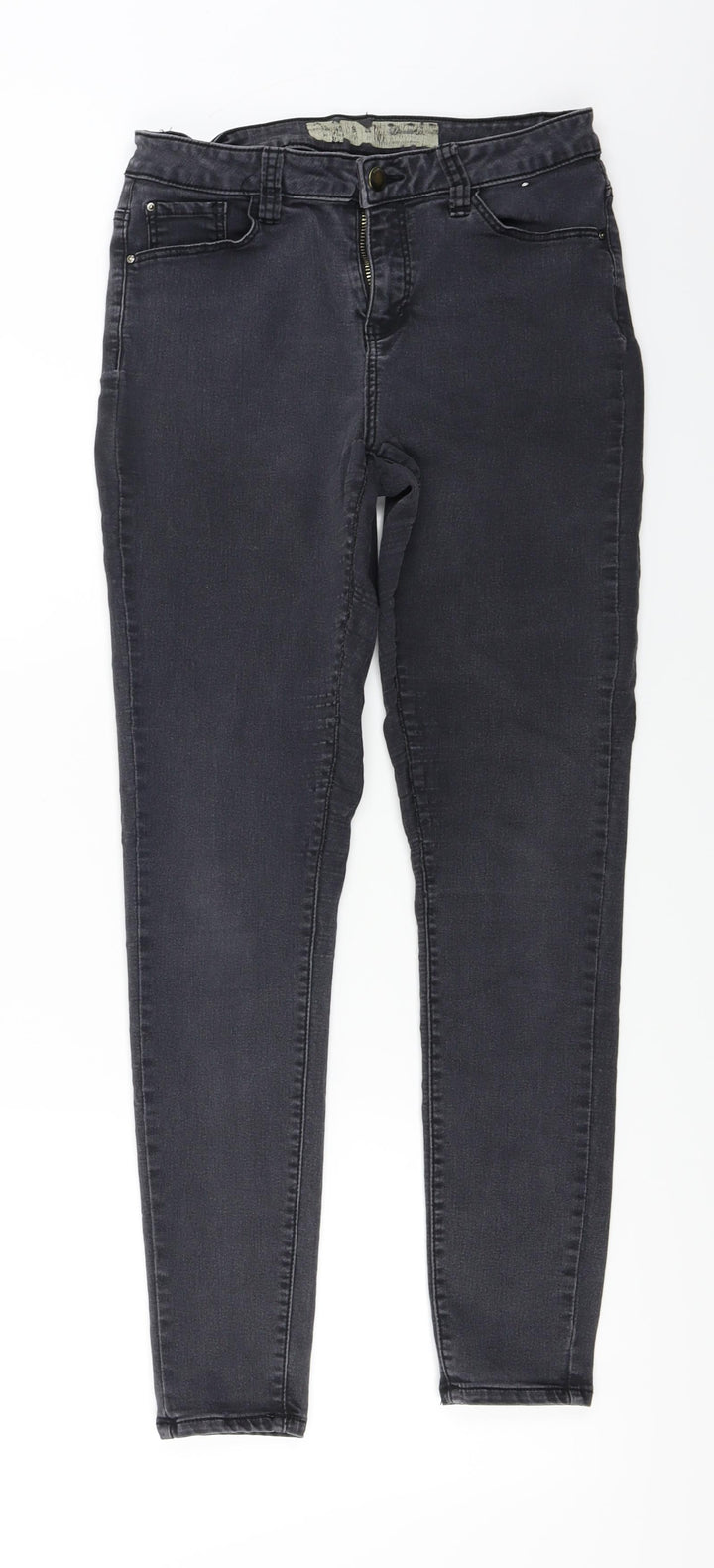 denim co Womens Grey Straight Jeans Size 12 L25 in