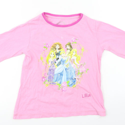 Disney  Girls Pink   Basic T-Shirt Size 7-8 Years