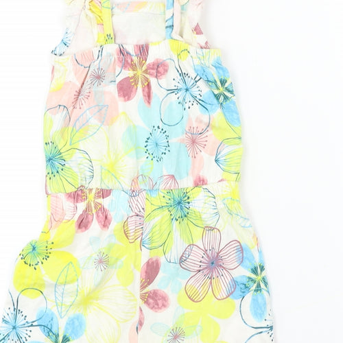 George  Girls White Floral  Jumpsuit One-Piece Size 2 Years