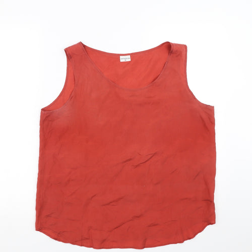 Preworn Womens Red   Basic Blouse Size 16  - rust coloured