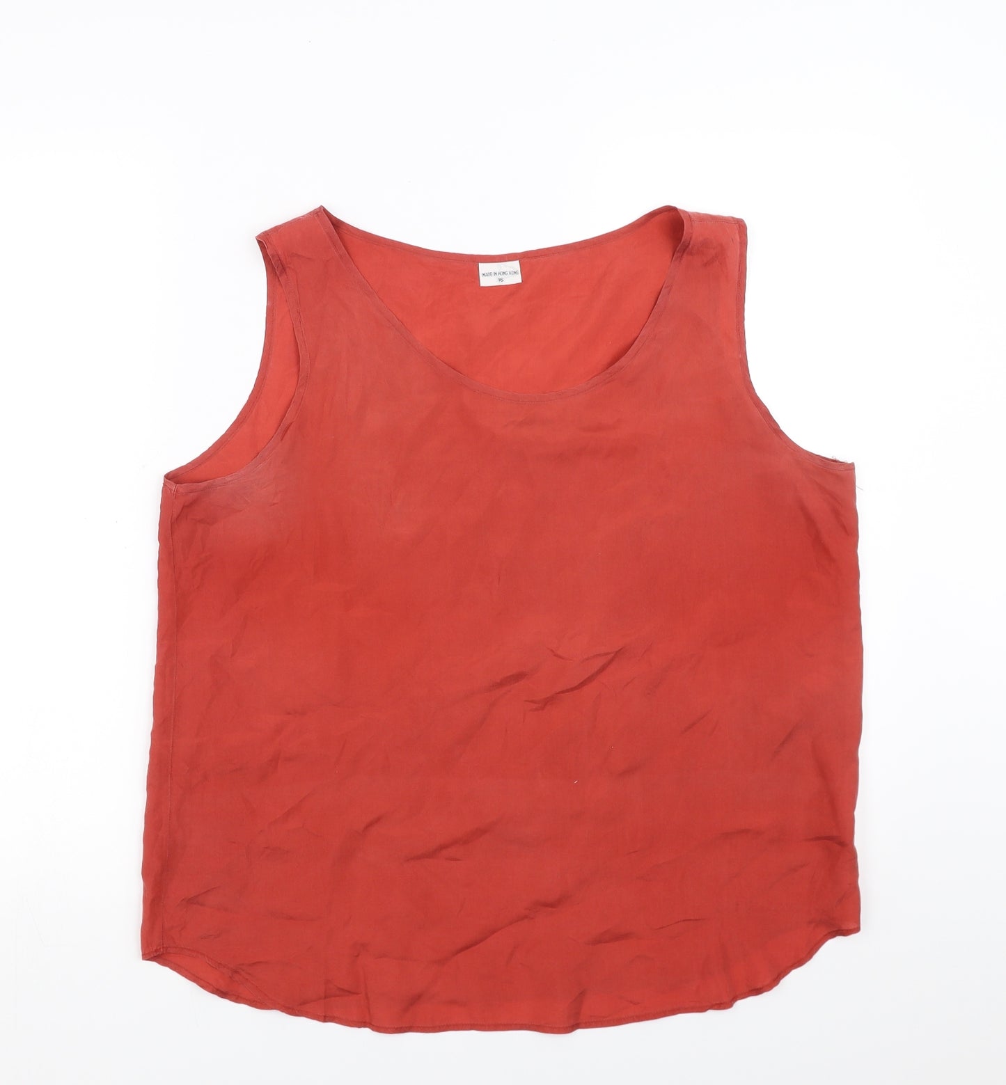 Preworn Womens Red   Basic Blouse Size 16  - rust coloured
