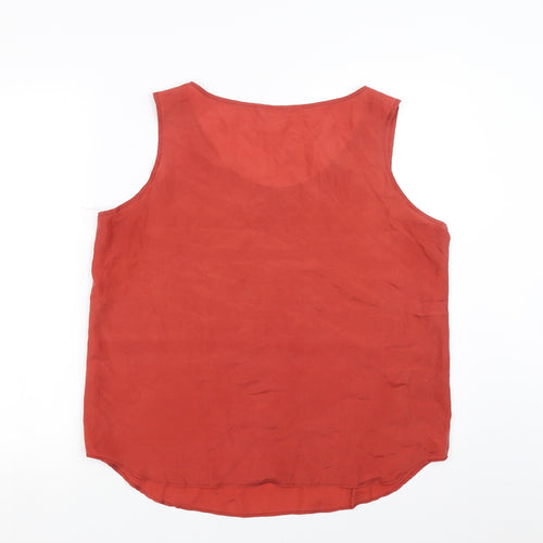 Preworn Womens Red   Basic Blouse Size 16  - rust coloured