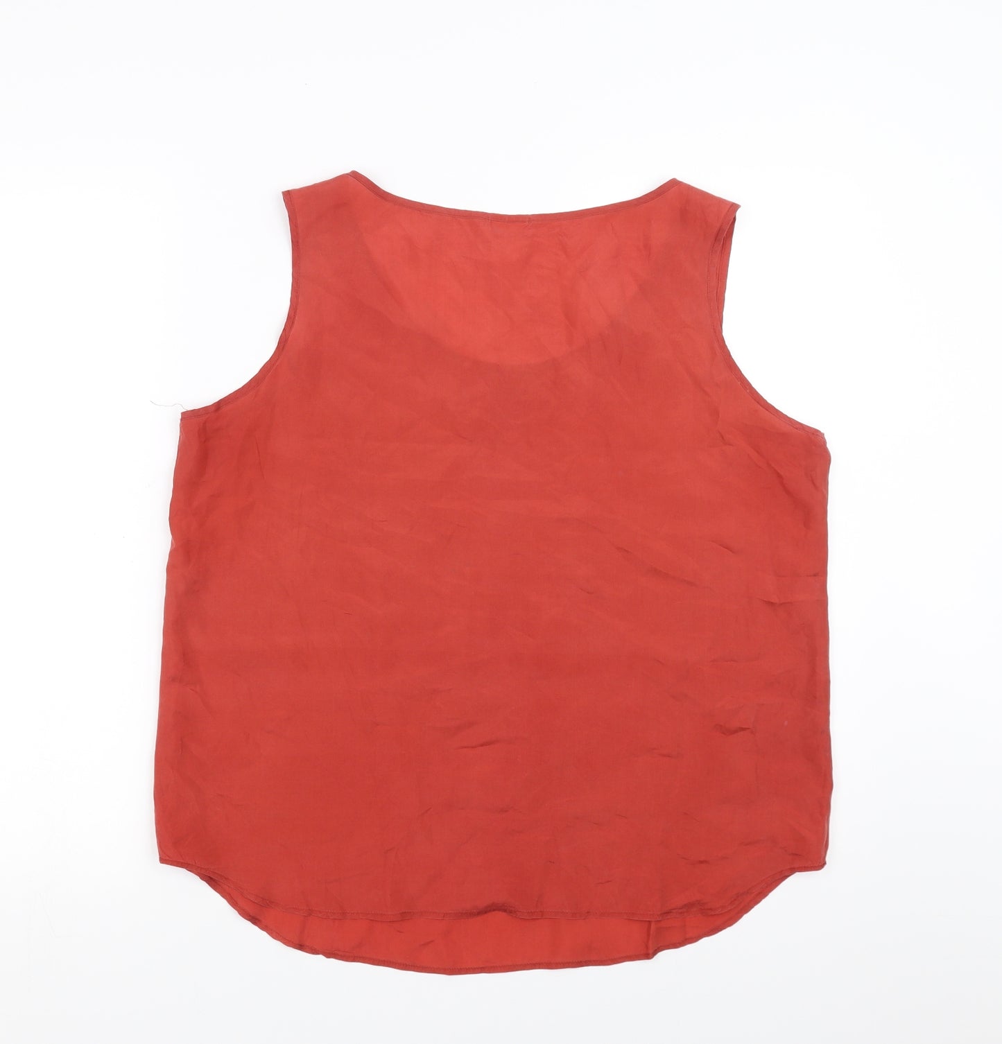 Preworn Womens Red   Basic Blouse Size 16  - rust coloured