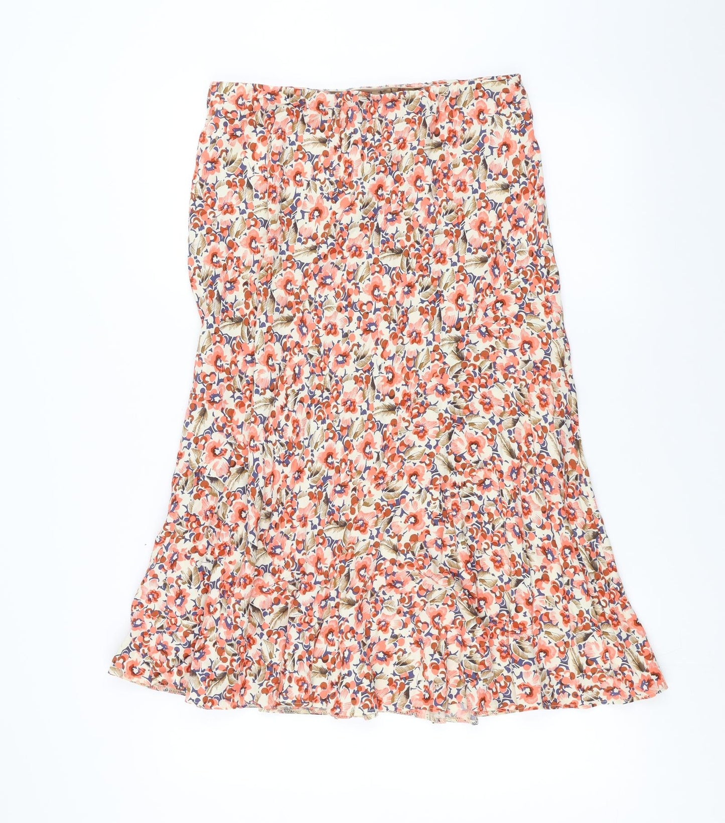 Marks and Spencer Womens Pink Floral  A-Line Skirt Size 14
