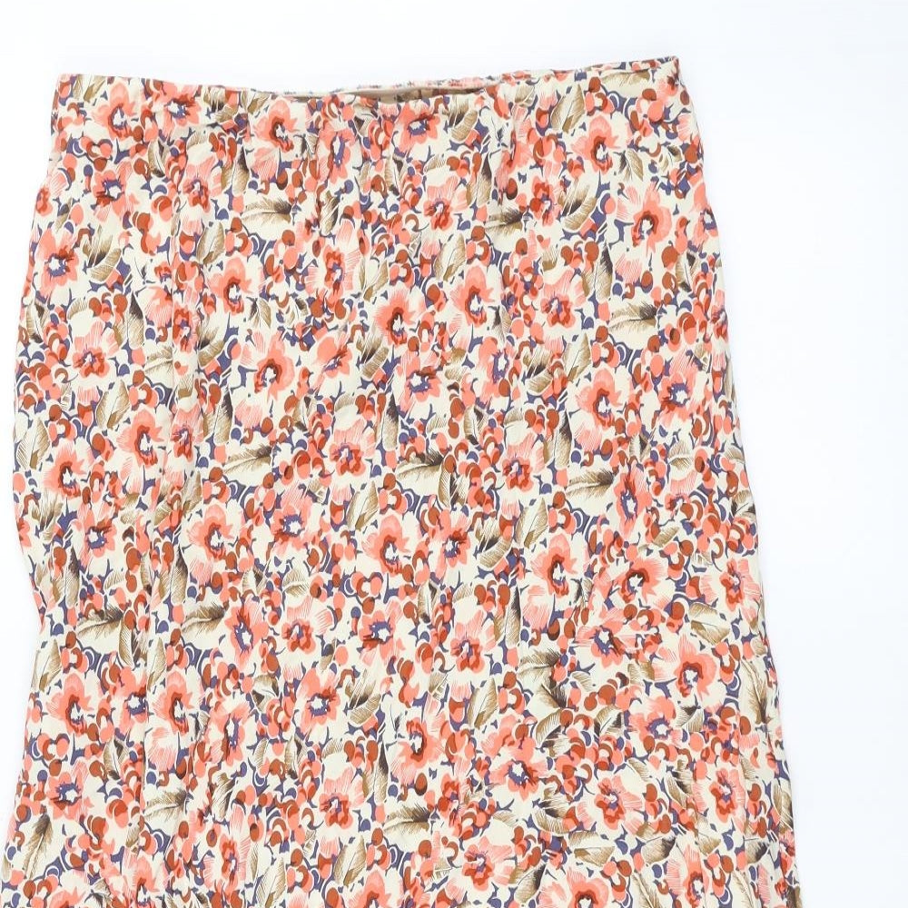 Marks and Spencer Womens Pink Floral  A-Line Skirt Size 14