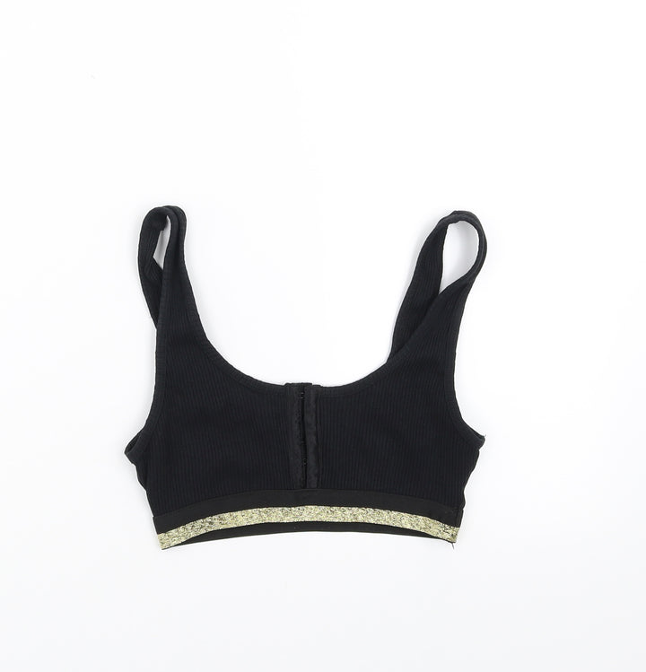 New Look Womens Black Cropped Tank Size 8