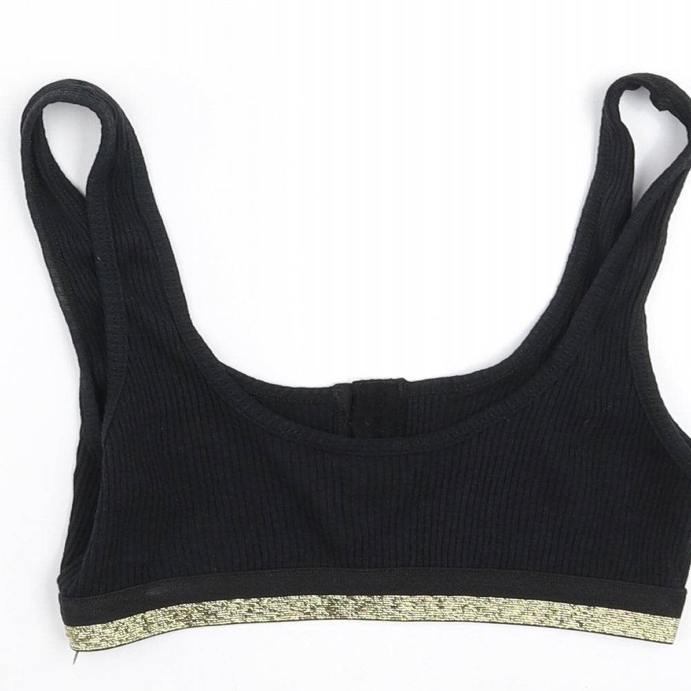 New Look Womens Black   Cropped Tank Size 8