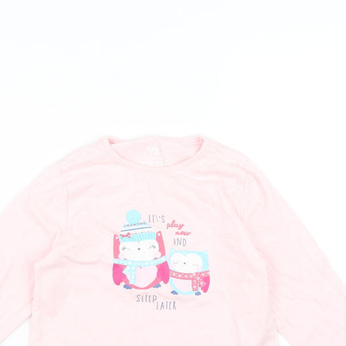 Young Dimension Girls Pink   Basic T-Shirt Size 6-7 Years  - animals