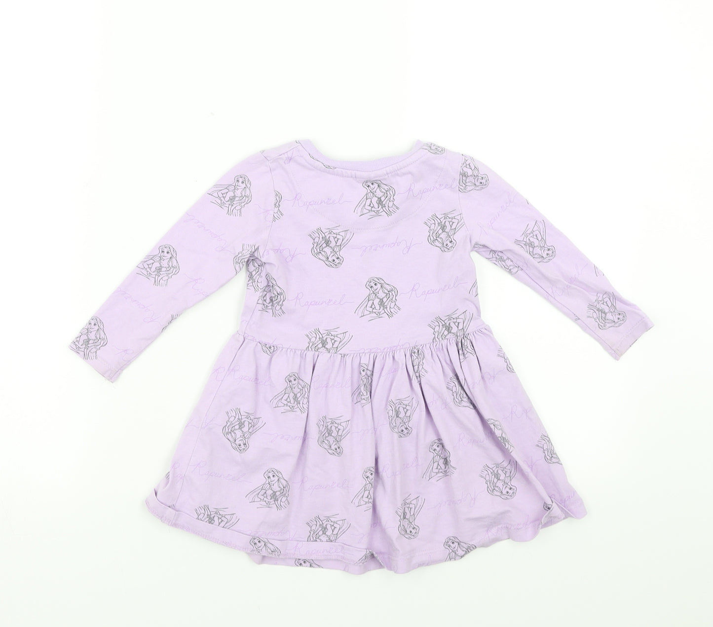 George Girls Purple   T-Shirt Dress  Size 18-24 Months  - rapunzel