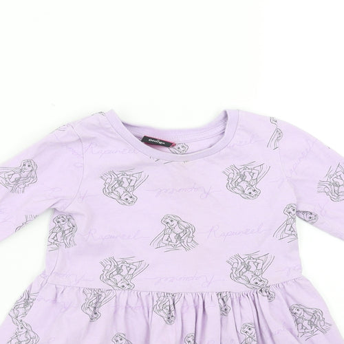 George Girls Purple   T-Shirt Dress  Size 18-24 Months  - rapunzel