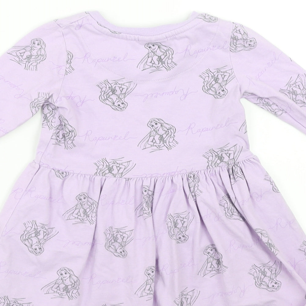 George Girls Purple   T-Shirt Dress  Size 18-24 Months  - rapunzel