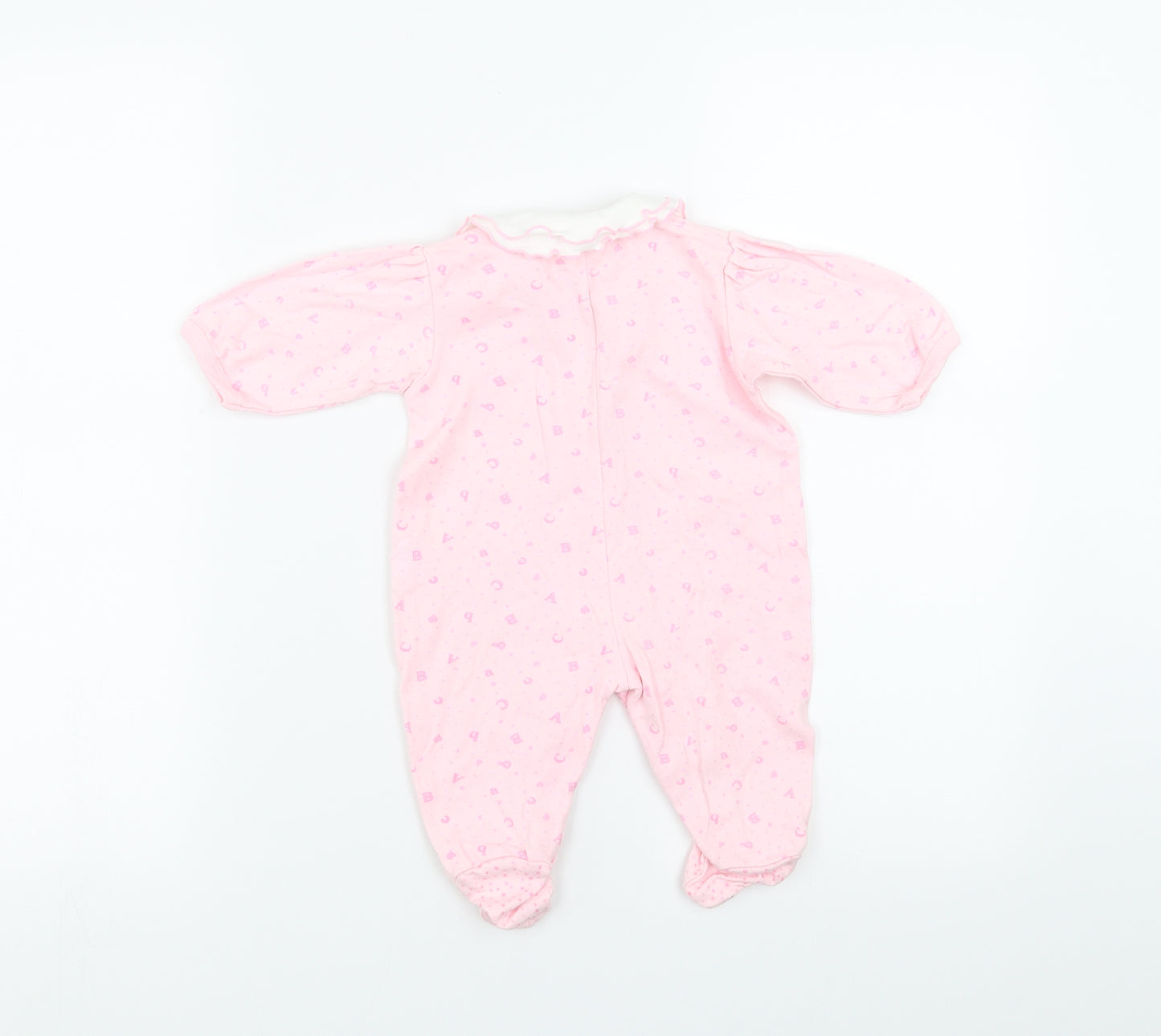 Zip Zap Girls Pink   Babygrow One-Piece Size 3-6 Months  - Alphabet