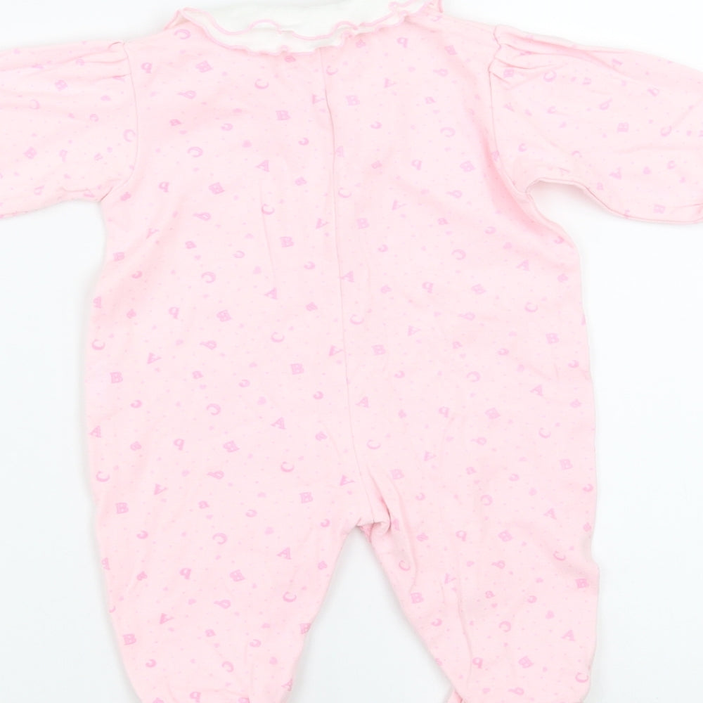 Zip Zap Girls Pink   Babygrow One-Piece Size 3-6 Months  - Alphabet