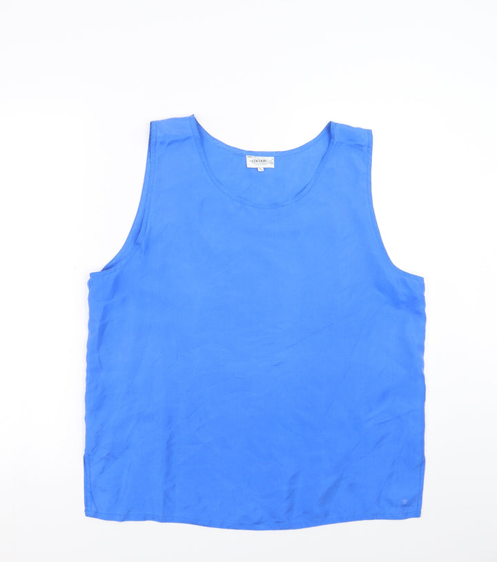 Cocoon Womens Blue   Basic Blouse Size L
