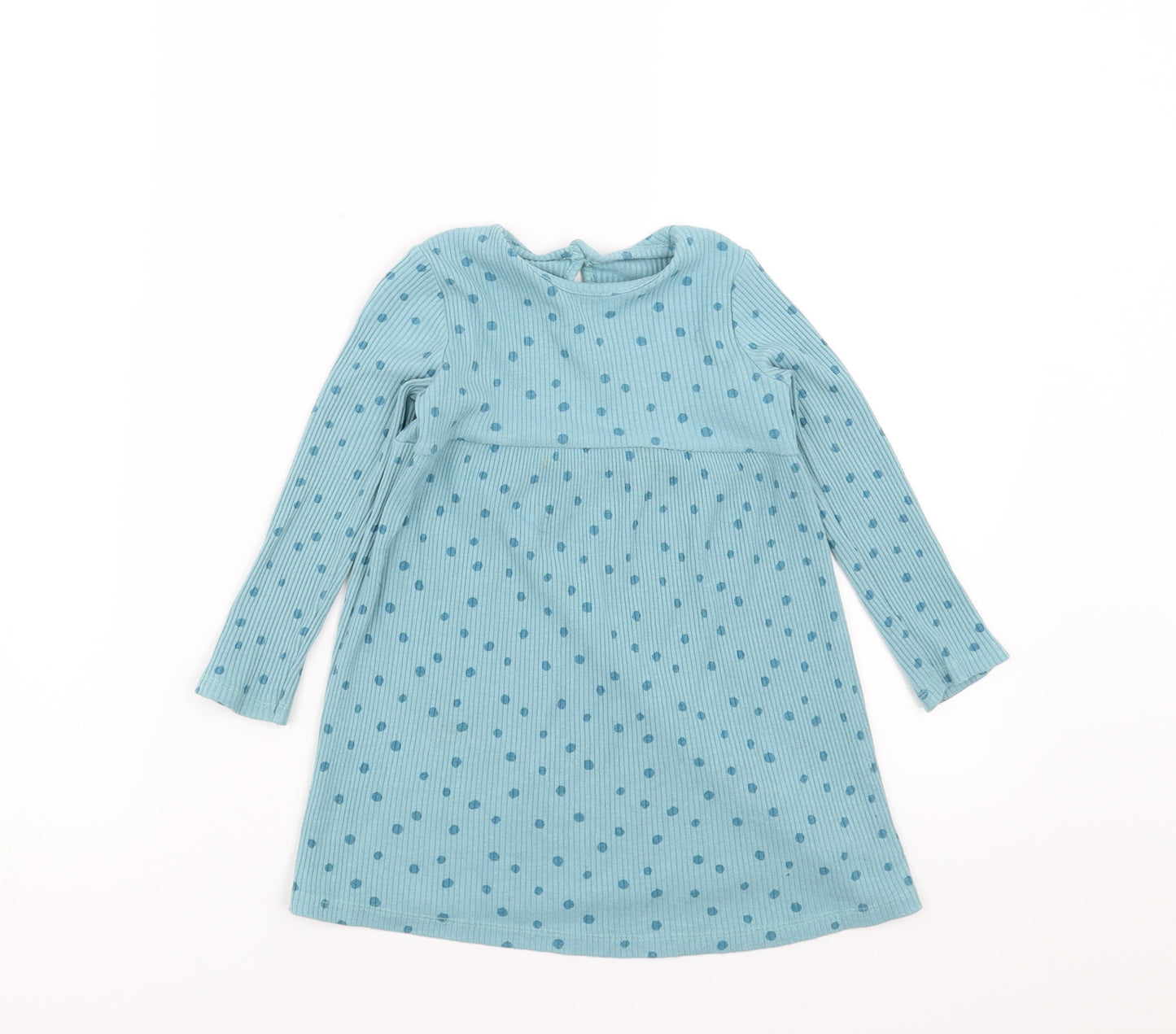 George Girls Blue Polka Dot  T-Shirt Dress  Size 18-24 Months