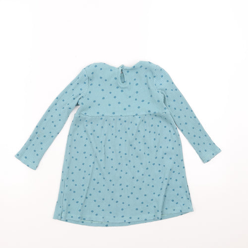 George Girls Blue Polka Dot  T-Shirt Dress  Size 18-24 Months