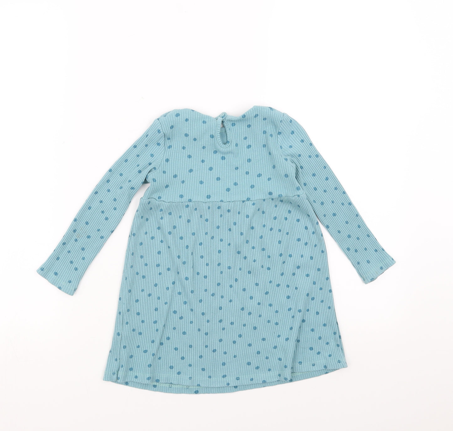 George Girls Blue Polka Dot  T-Shirt Dress  Size 18-24 Months