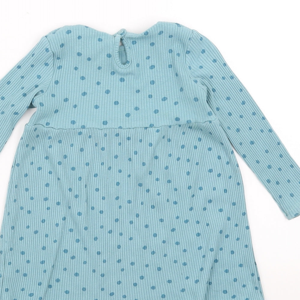 George Girls Blue Polka Dot  T-Shirt Dress  Size 18-24 Months