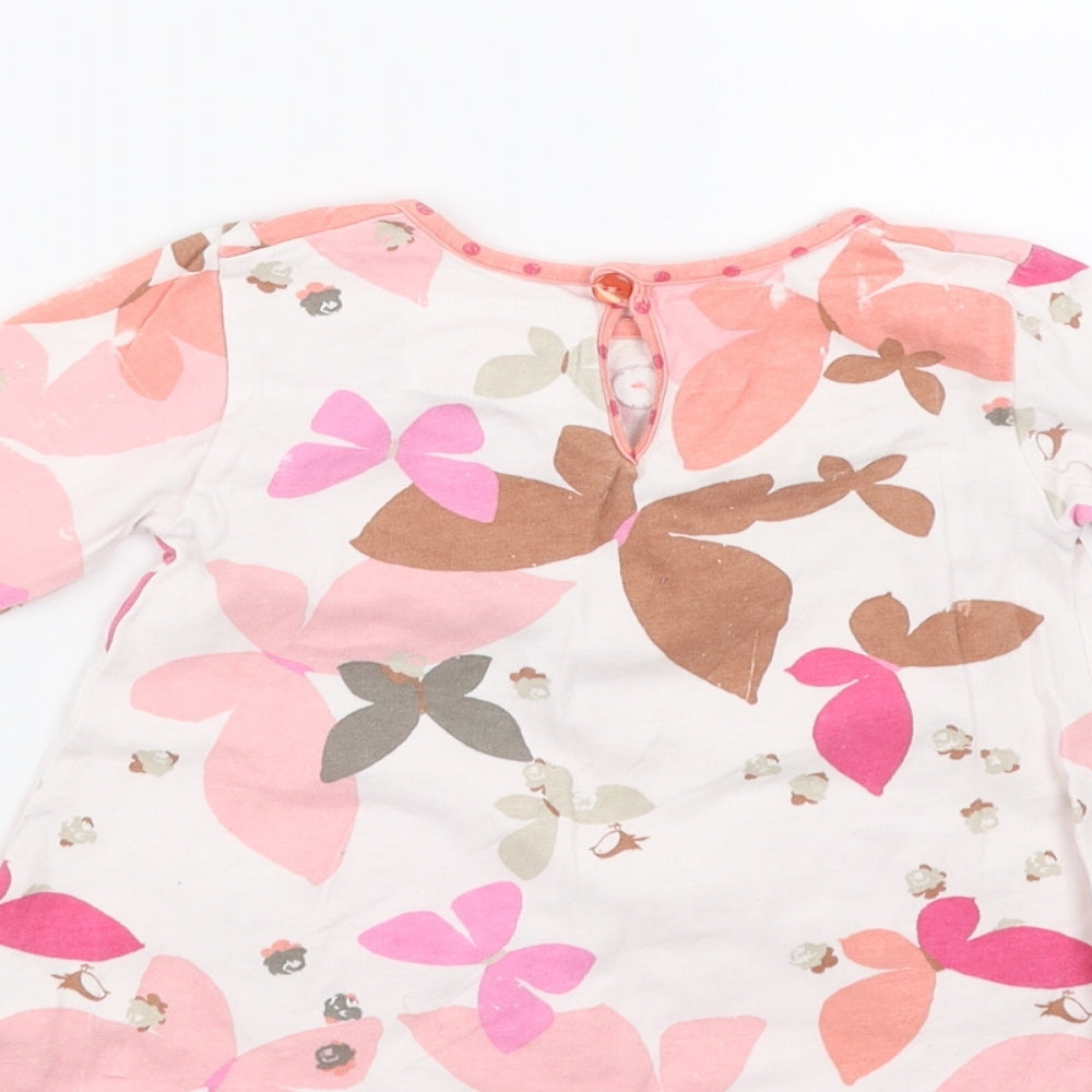 NEXT Girls Pink Floral  Basic T-Shirt Size 9-12 Months