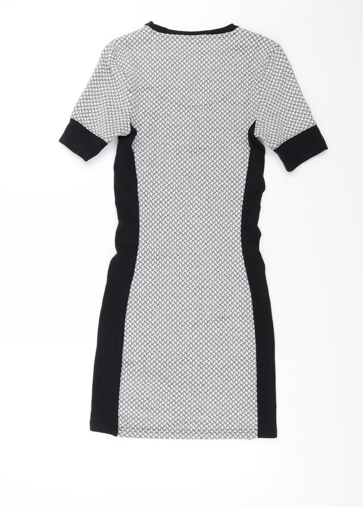 Topshop Womens Grey Geometric  Bodycon  Size 8